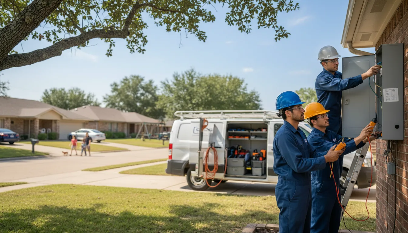 Certified electrician providing emergency electrical services in Pyote, TX